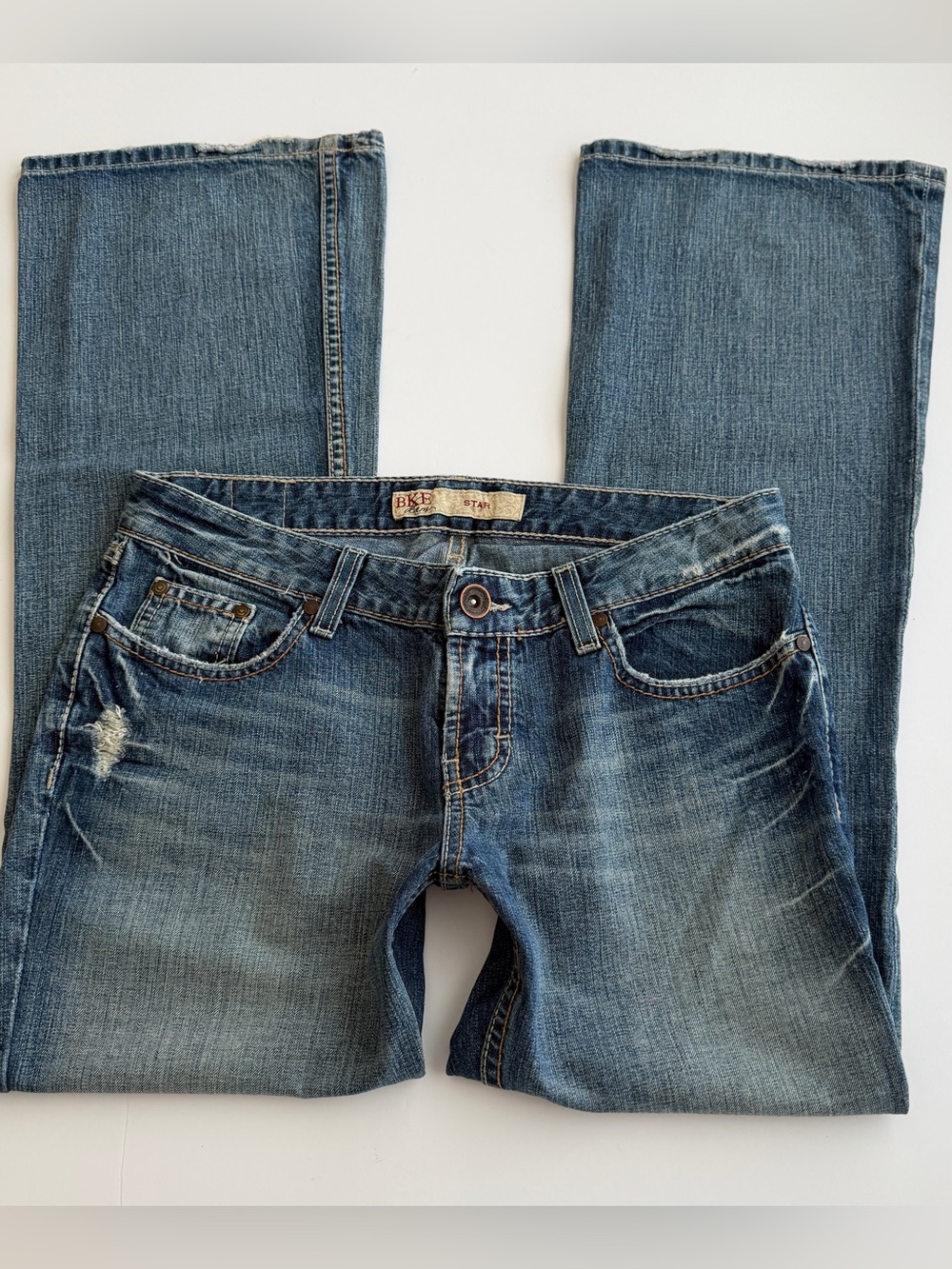 BKE Women's Boot Cut Jeans in Medium Blue Wash